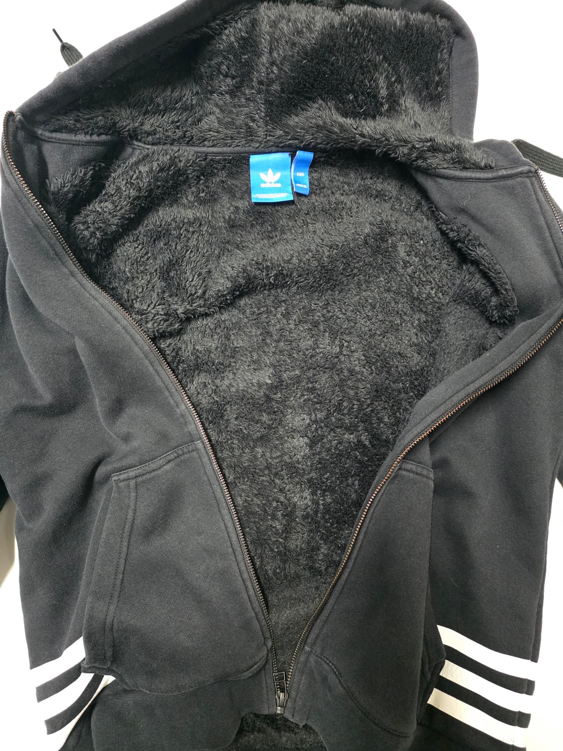 아디다스 블랙 후리스 후디 집업 95 (실측 67/45) 상품이미지8