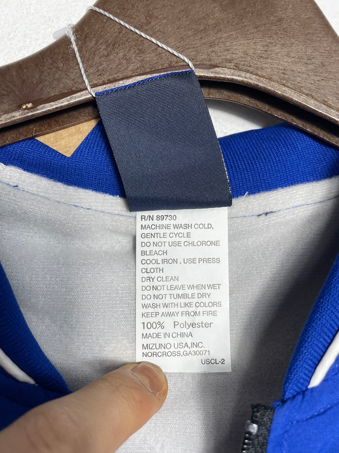 미즈노 블루 하프집업 바람막이 상품이미지5