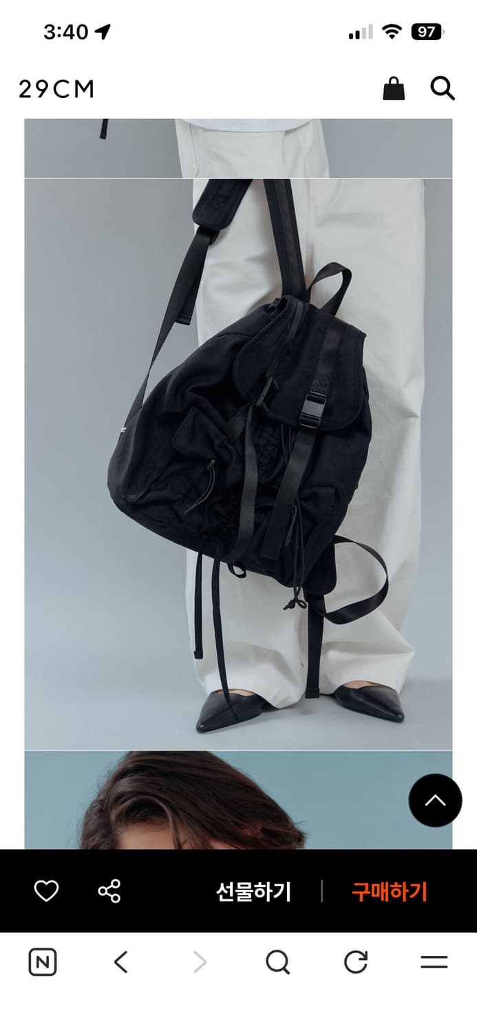 헤더먼트 ladybird 백팩 블랙 상품이미지1