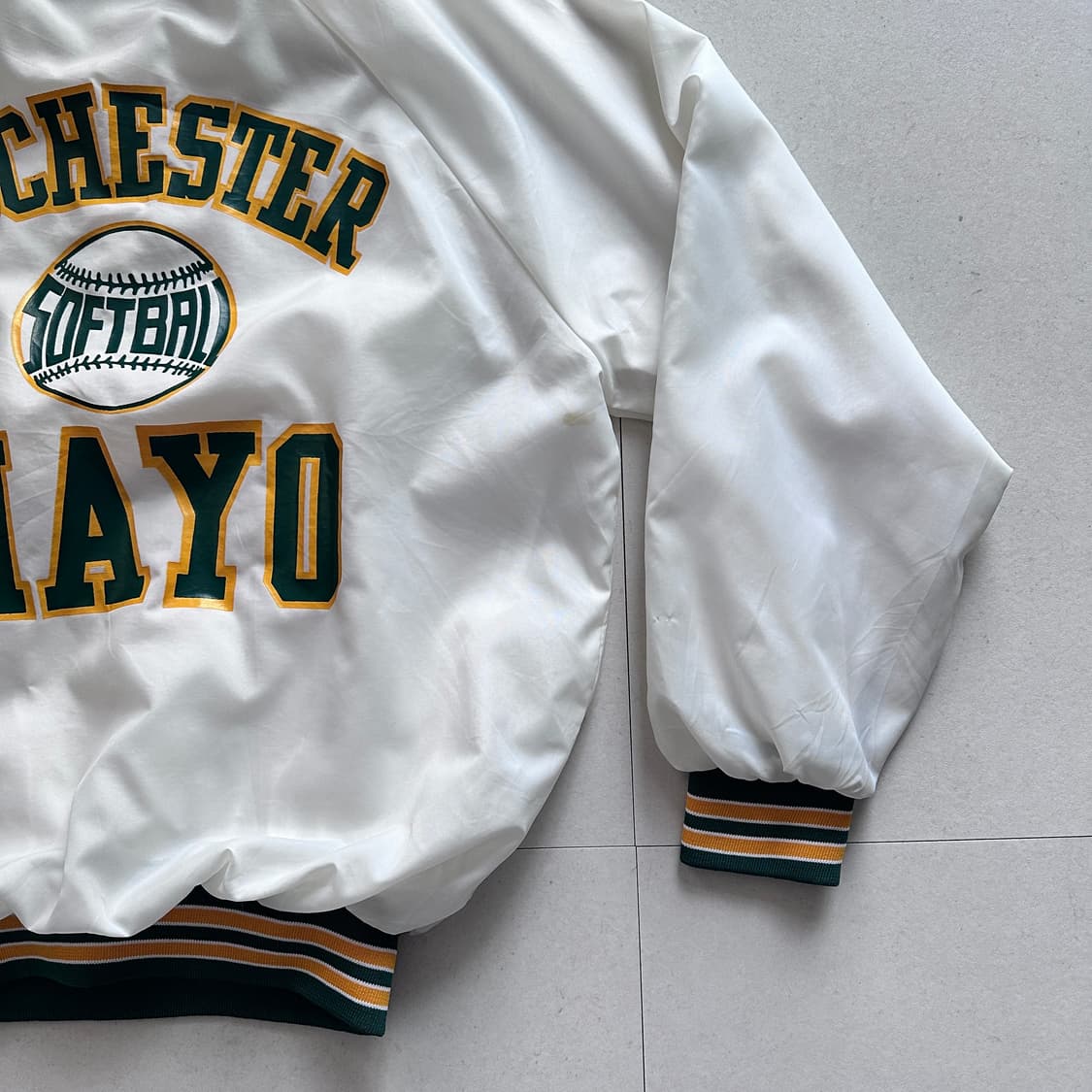 90s 빈티지 미국 생산 로체스터 메이요 바람막이 웜업자켓  상품이미지10