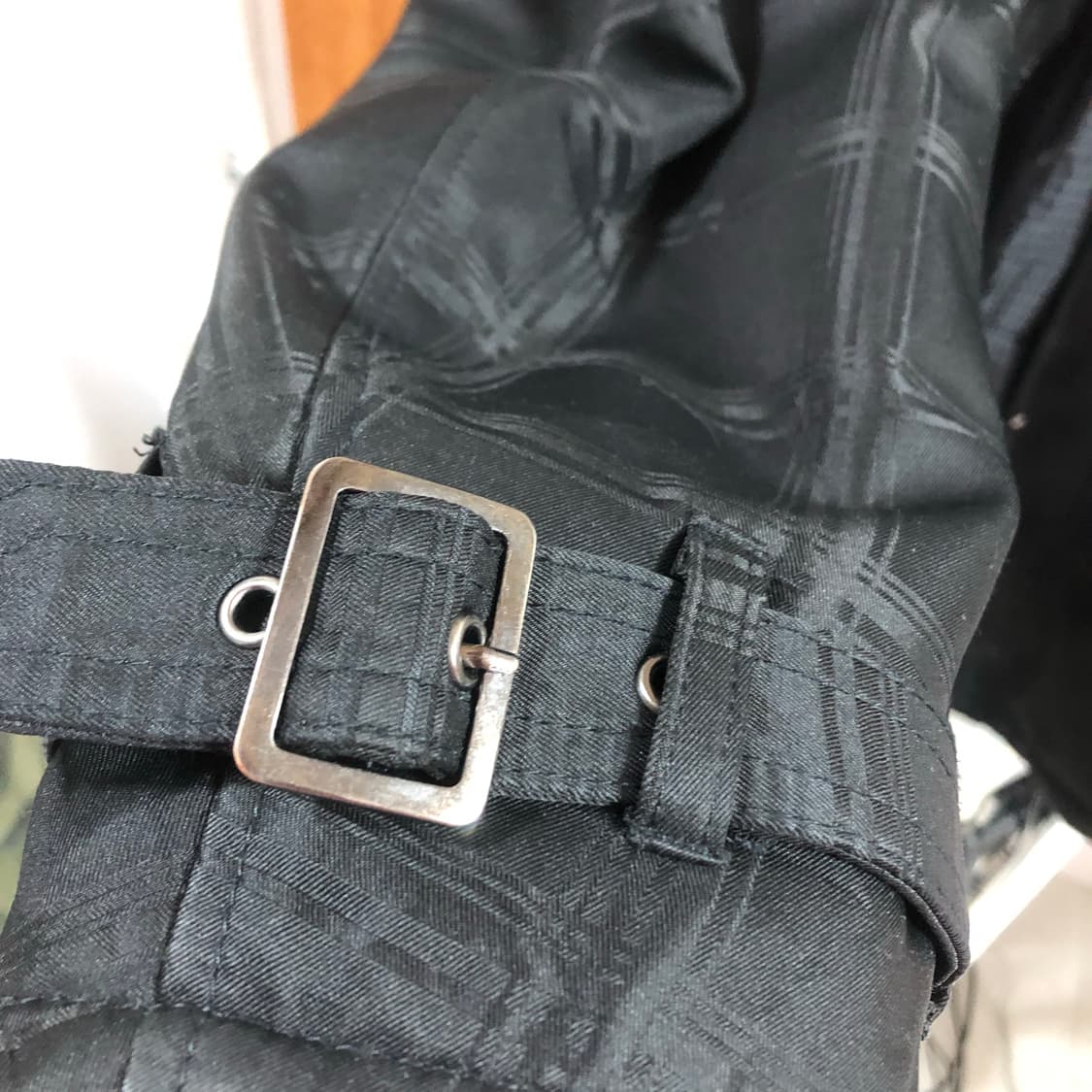 (하자있음) 빈티지 체크 롱 아우터 야상 자켓 패딩 상품이미지5