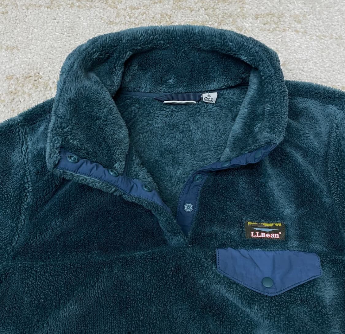 [우먼L] 90s L.L.Bean 스냅 플리스 포켓 풀오버 후리스 자켓 상품이미지4