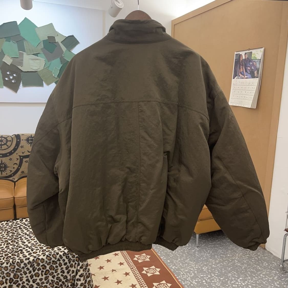 이에이 모던 캐주얼 오버핏 말차카키 항공점퍼 자켓 L C09096 상품이미지4