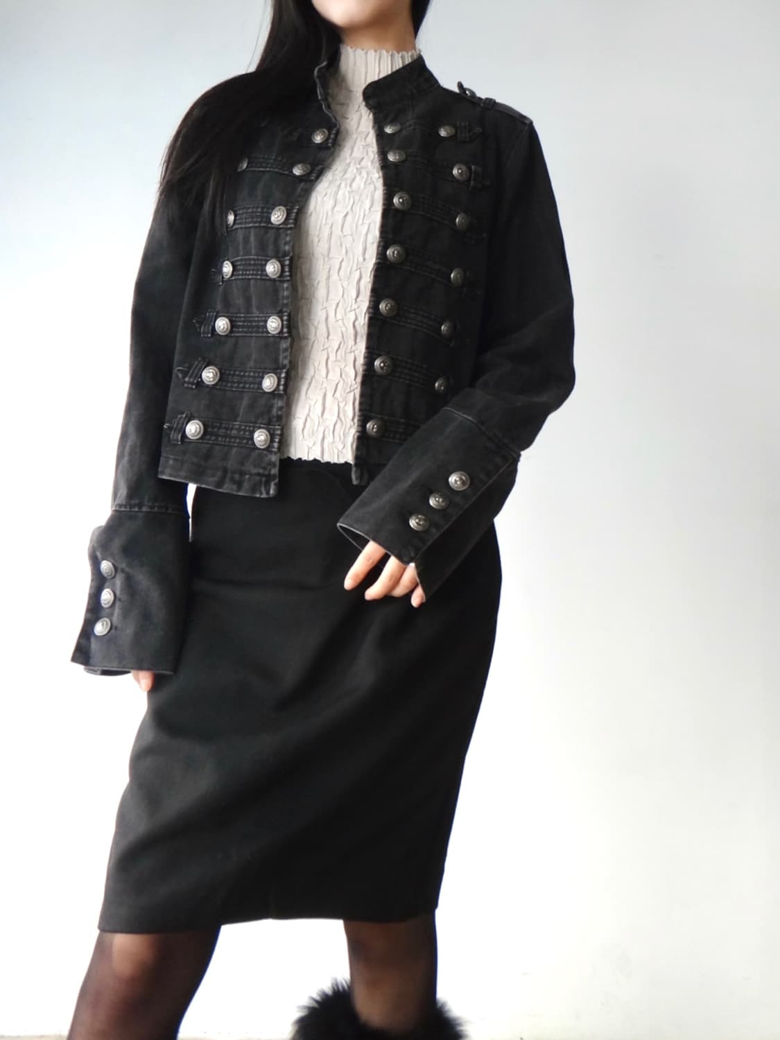 Epaulet button denim jacket 상품이미지7