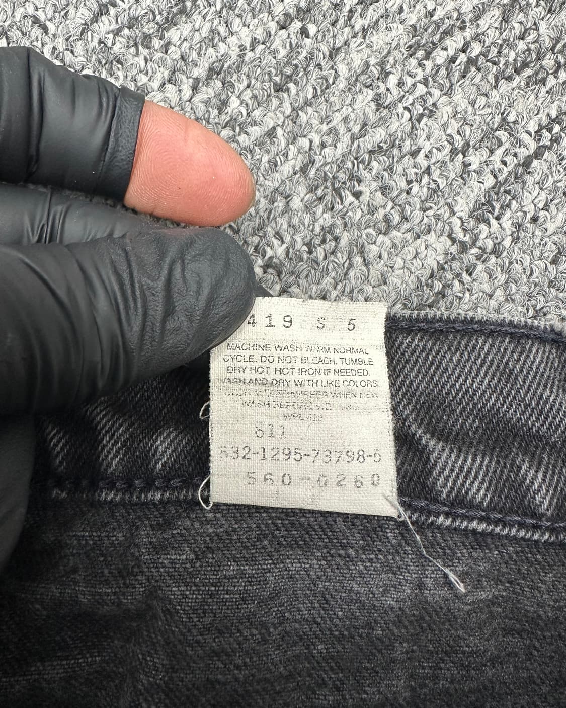 (허단38)90'S 리바이스 USA 560 흑청-M1867 상품이미지5