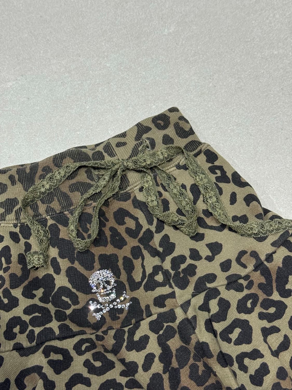 히스테릭 글래머 아카이브 해골 라인스톤 프릴 디테일 레오파드 스커트 치마 상품이미지3