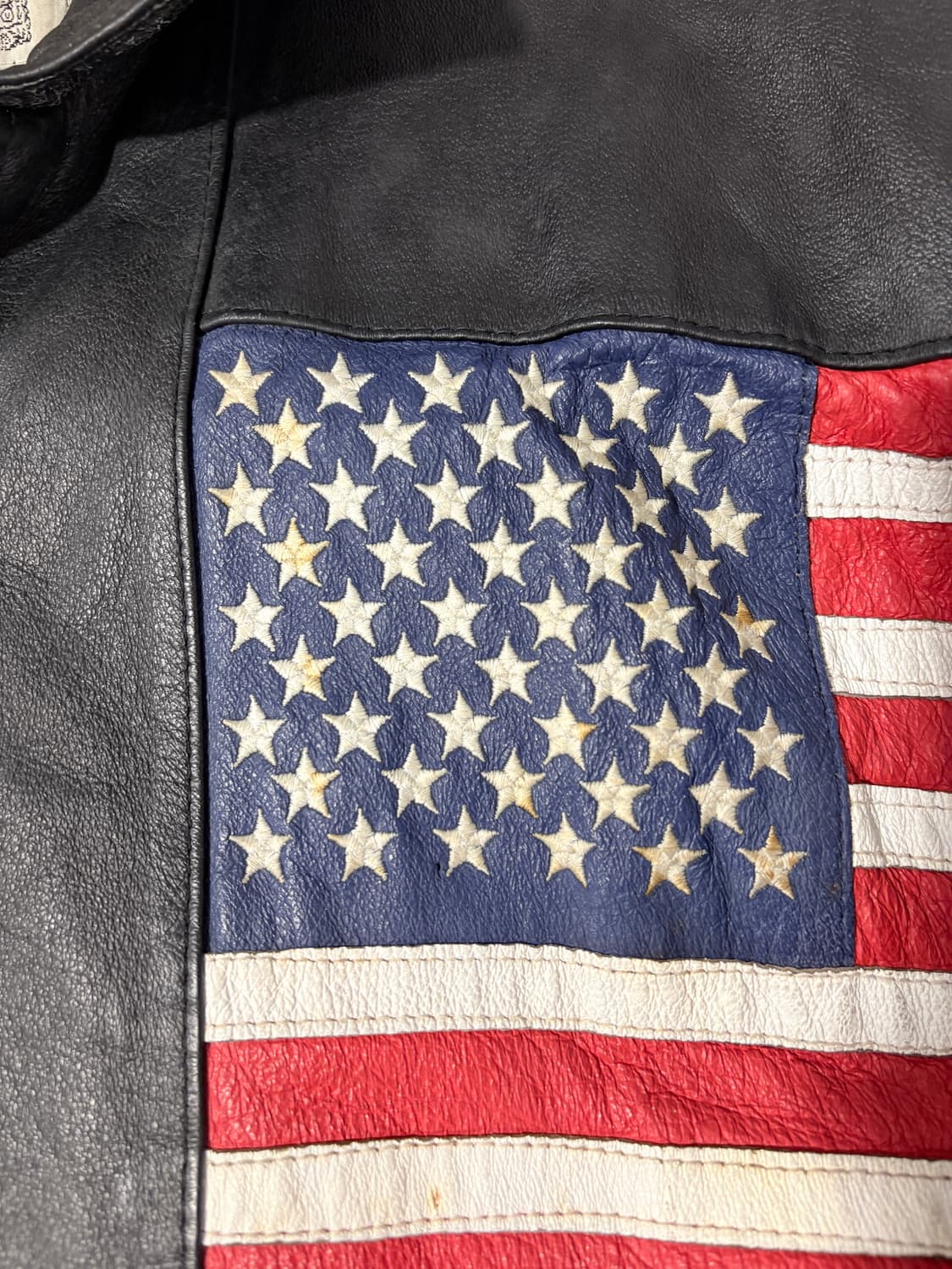 VTG 만국기 가죽자켓 상품이미지3