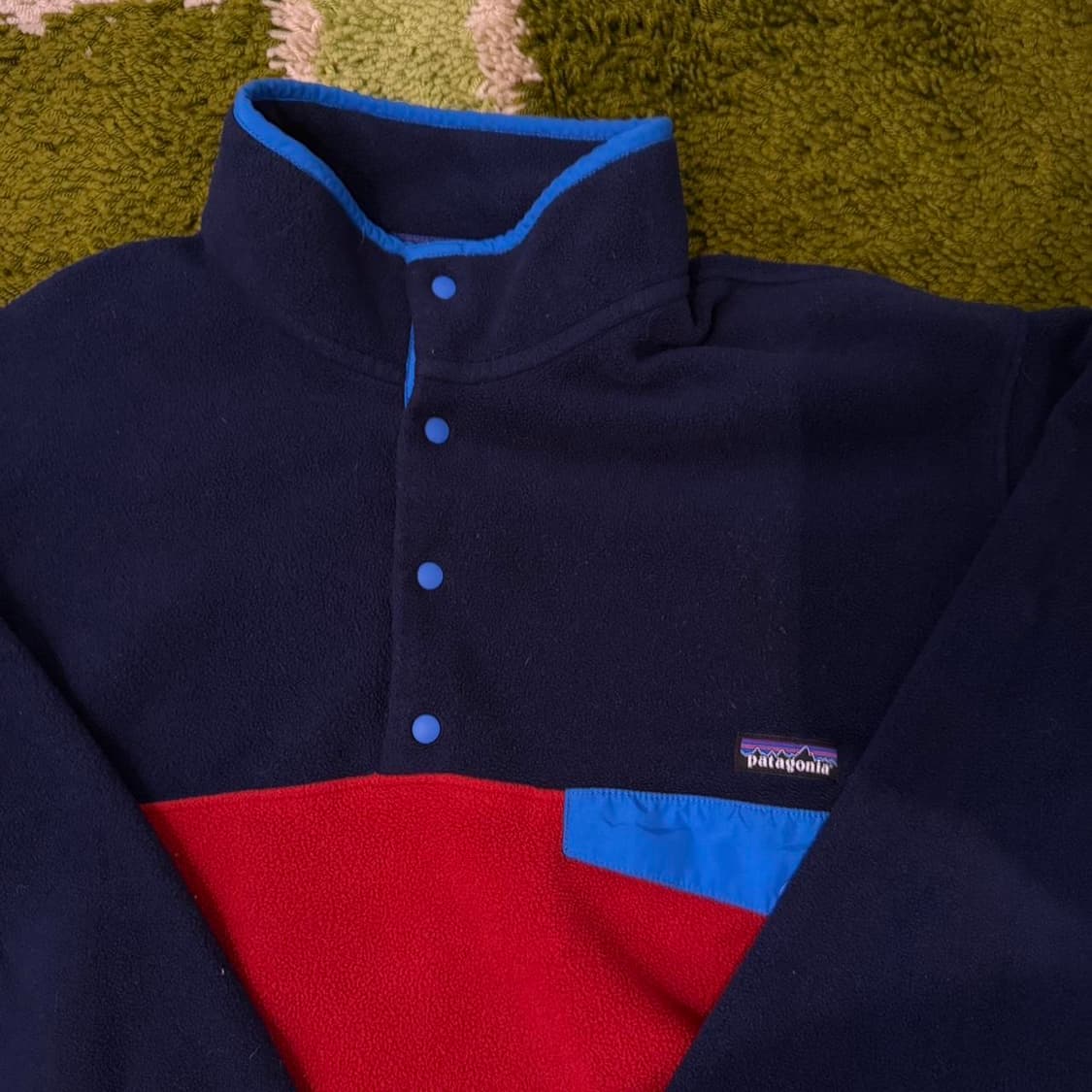 10s 파타고니아 신칠라 스냅-T 네이비/레드/블루 상품이미지2