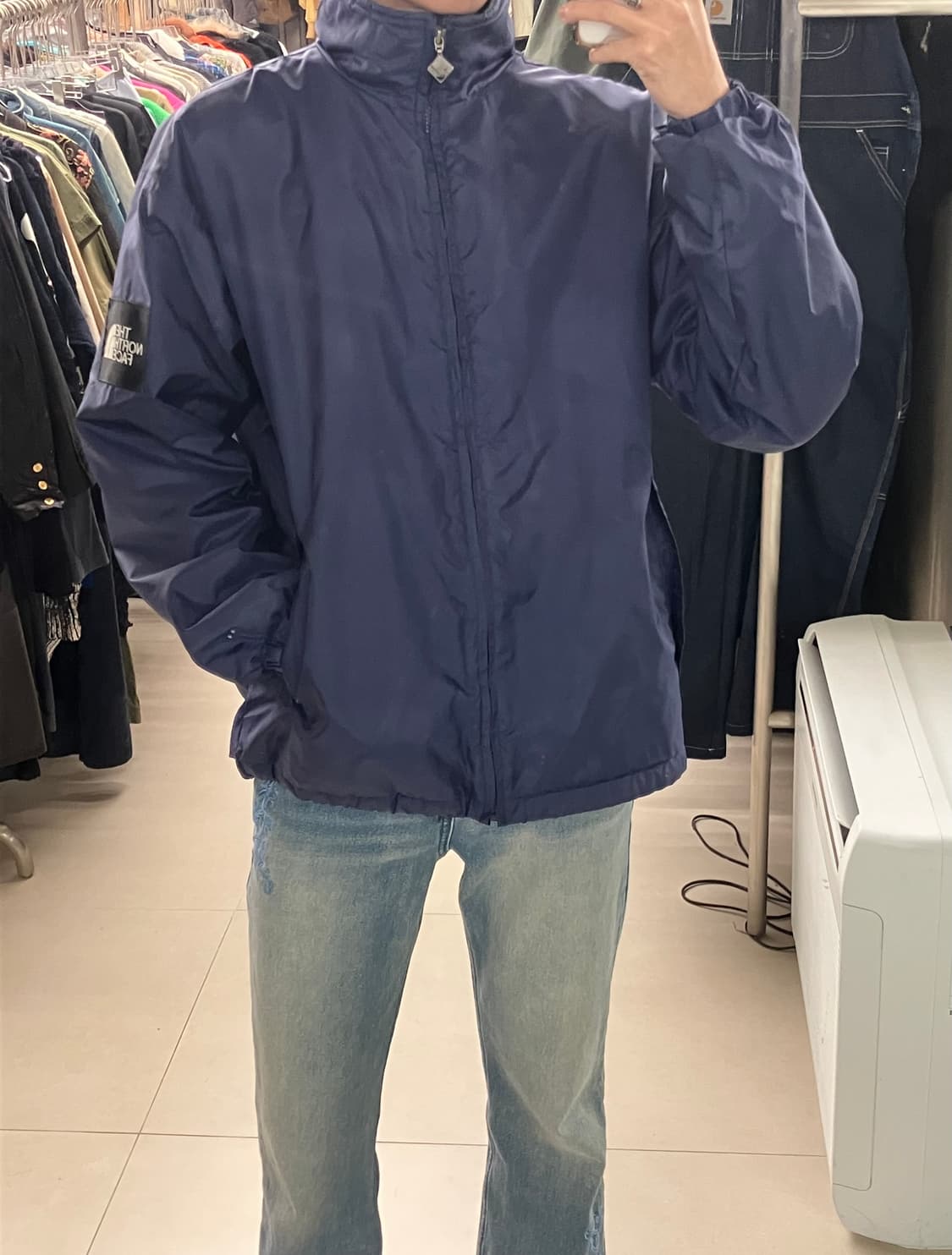 노스페이스 네이비 나일론 블루종 점퍼 L 상품이미지6