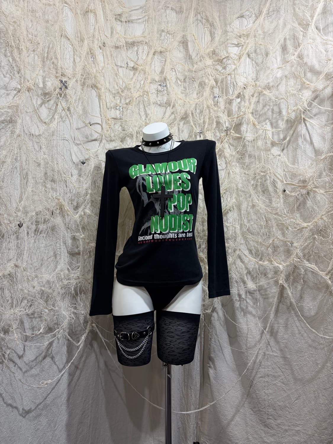 Y2K Cubic Glamour pop long sloove 상품이미지1