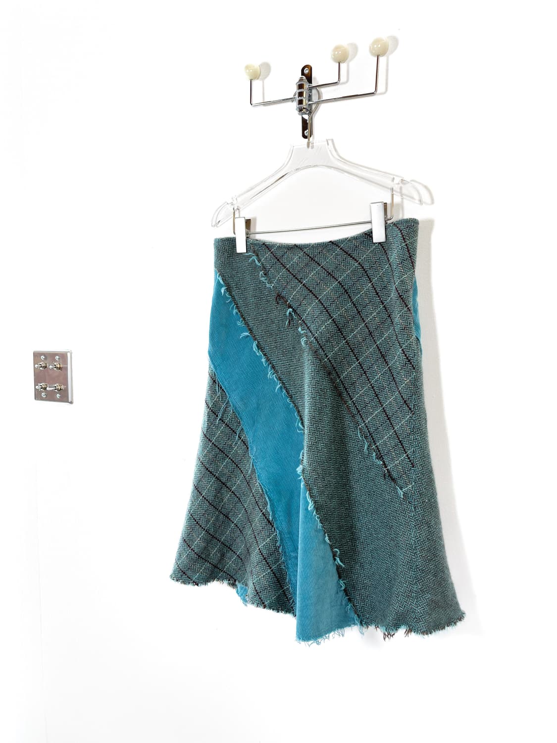 막스앤코 패치워크 울 미디 스커트 상품이미지2