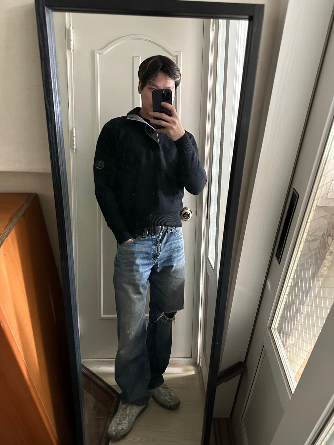 씨피컴퍼니 니트 반집업 M(48) 상품이미지8