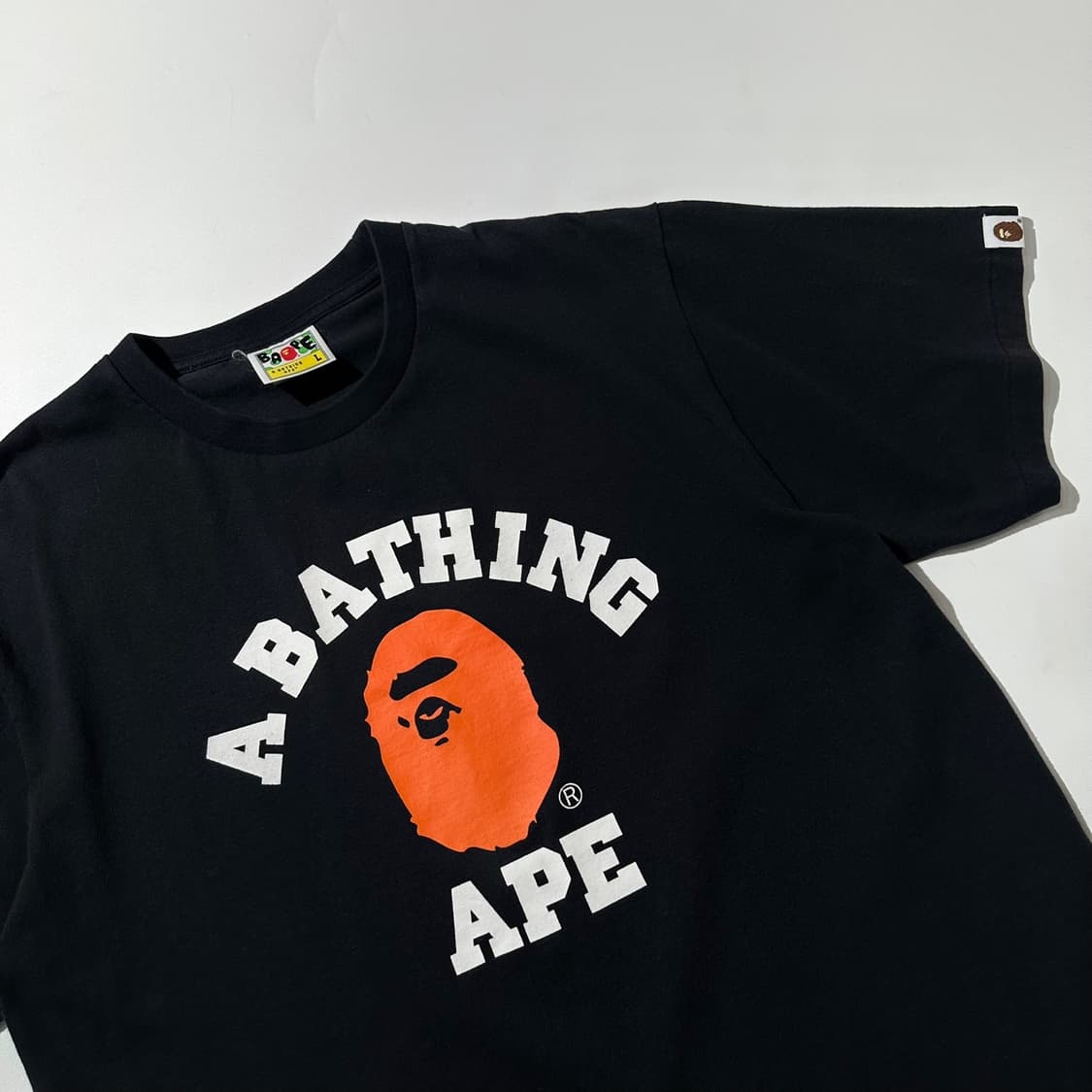 베이프 컬리지 반팔 티셔츠 블랙 상품이미지3