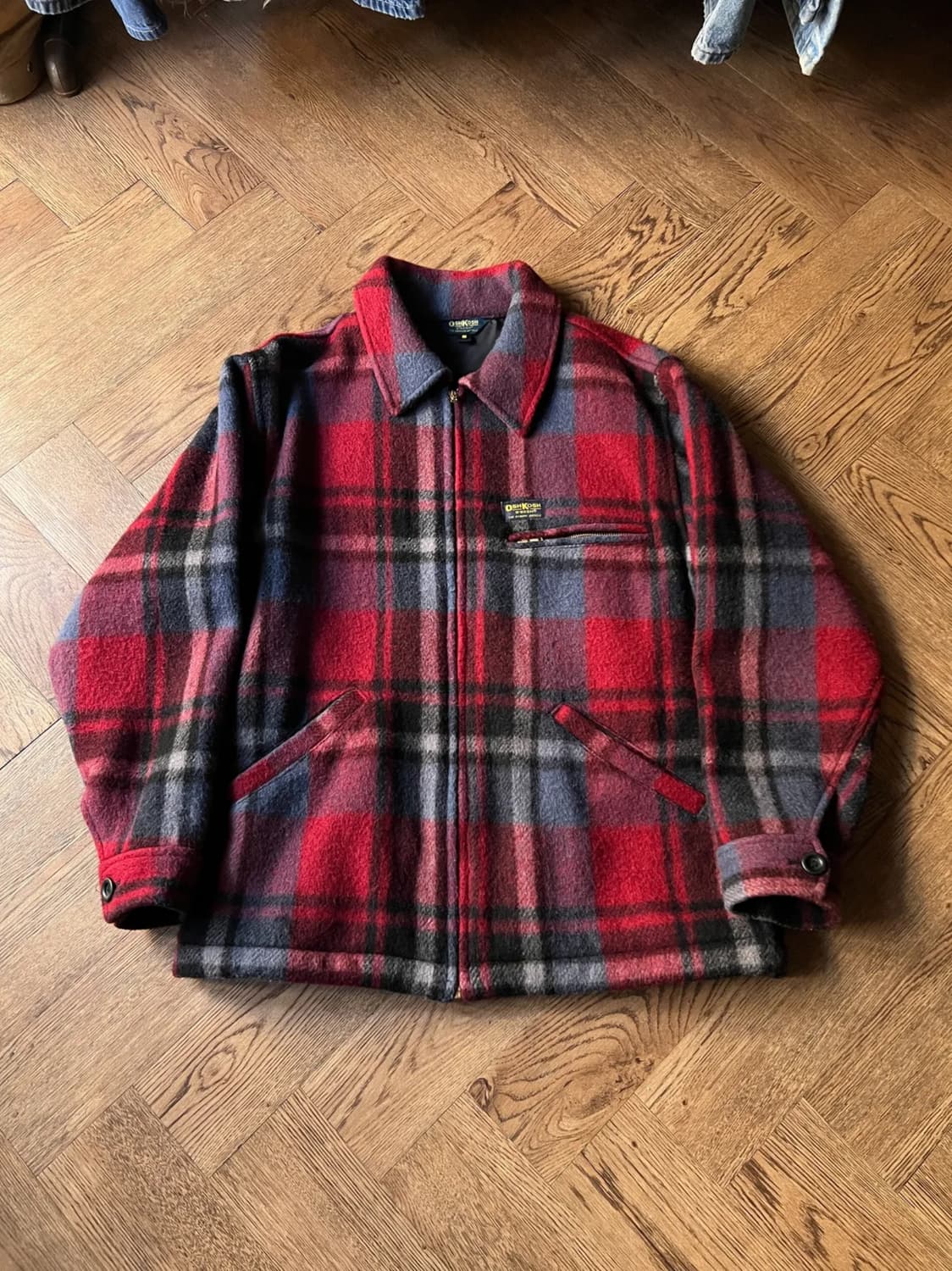 [M]OSHKOSH 오시코시 레드 타탄체크 울 자켓 상품이미지1