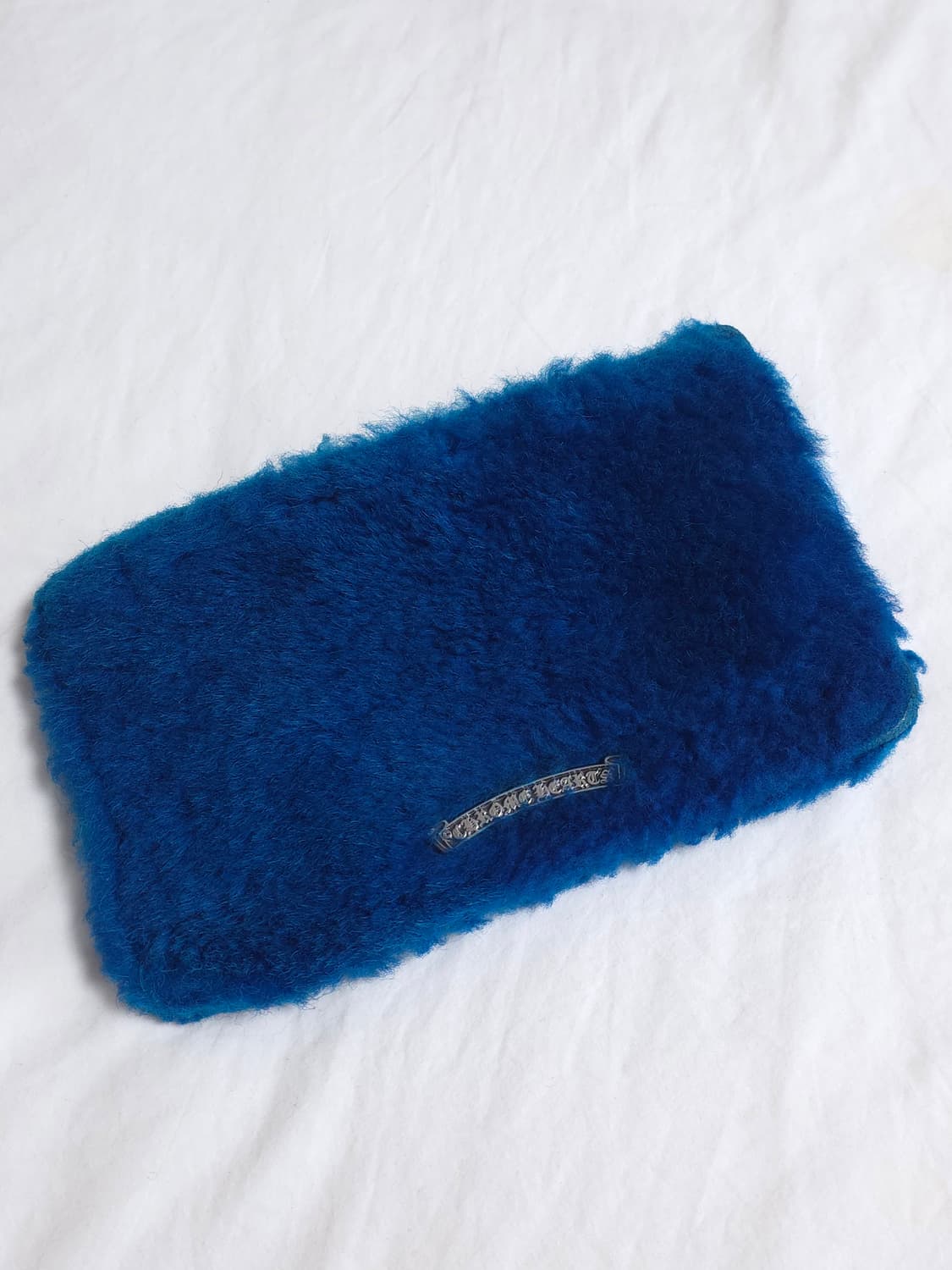 [OS] 크롬하츠 시어링 스크롤라벨 코인 파우치 지갑 블루 상품이미지2