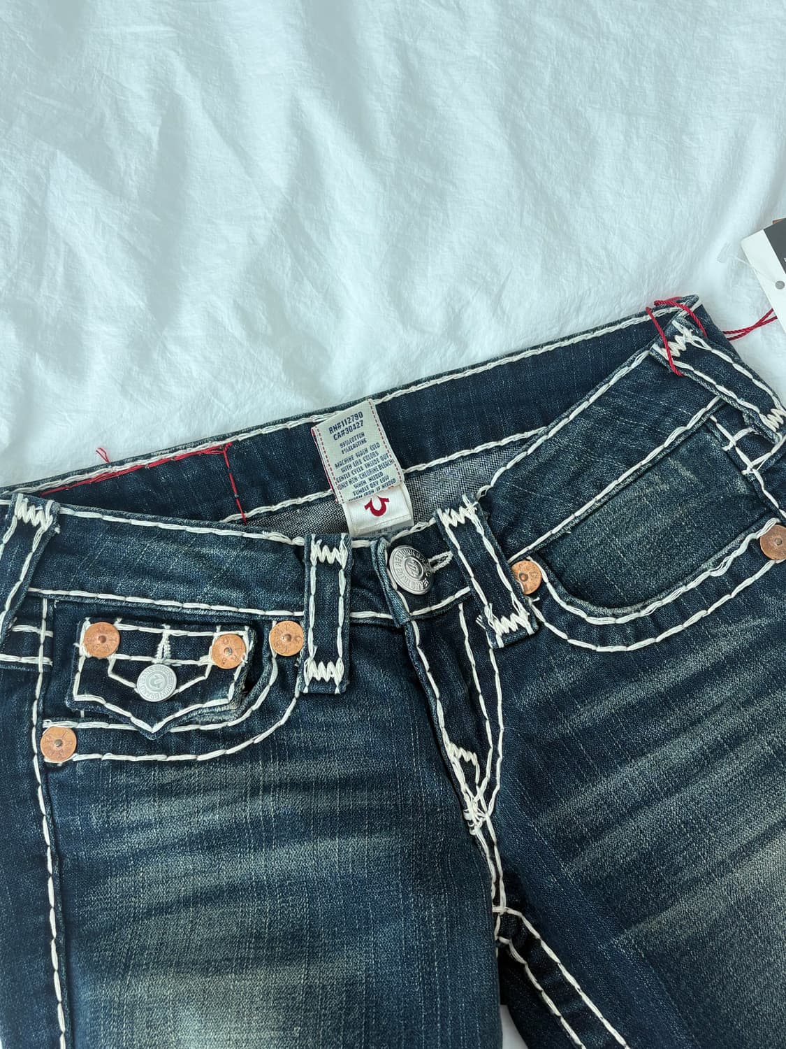 트루릴리전 빌리 슈퍼T 스티치 진청 데님팬츠  상품이미지2