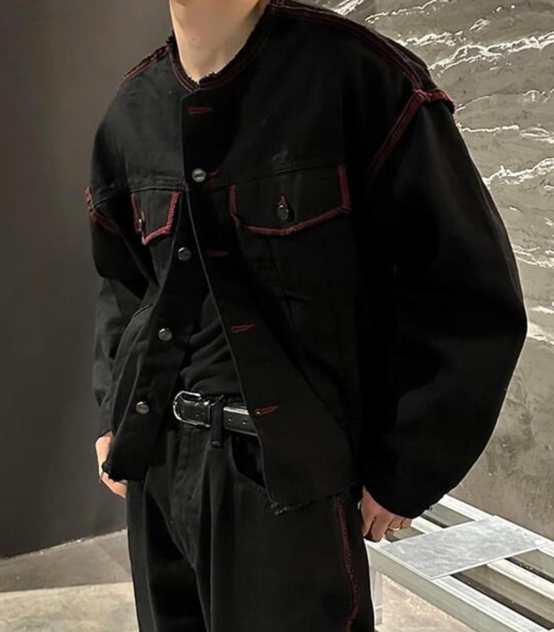 커팅 스티치 데님 자켓 상품이미지2