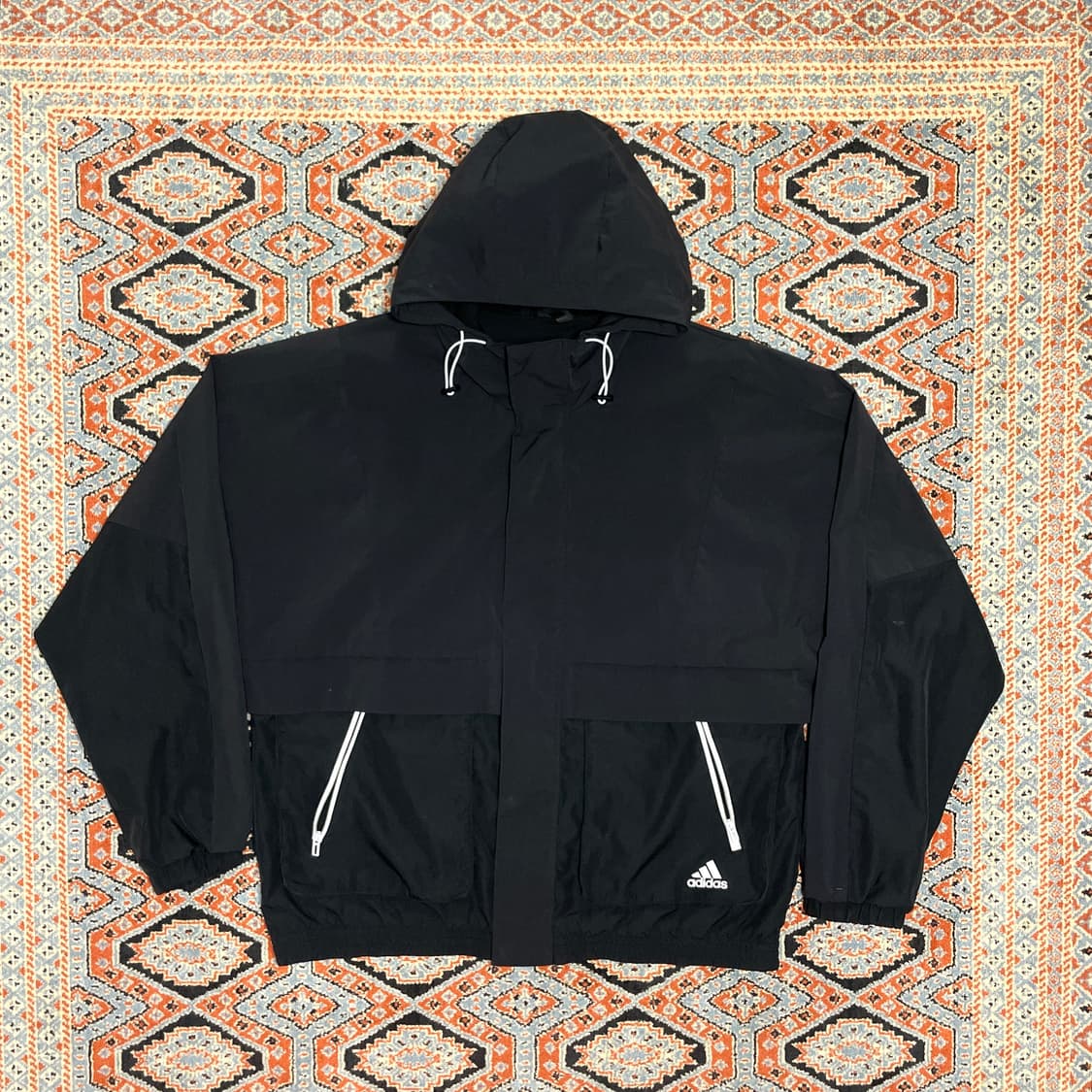 아디다스 삼각로고 블랙 바람막이 자켓 남성XL 상품이미지1