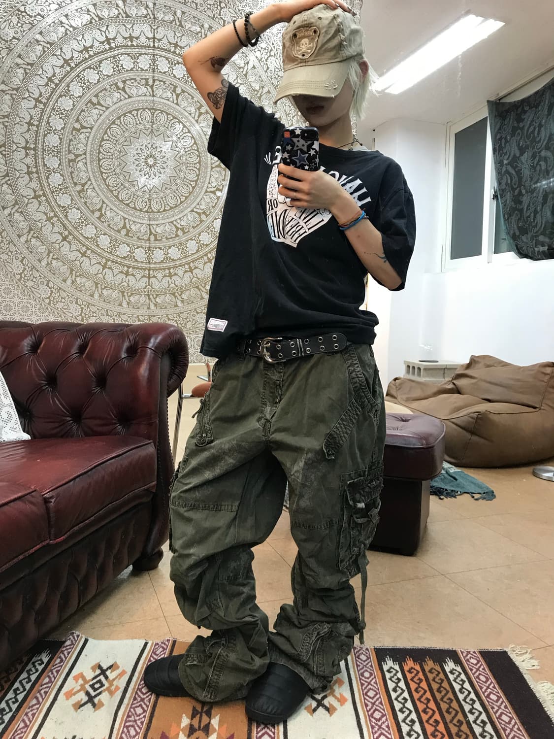 빈티지 워시드나염 카고팬츠  상품이미지3