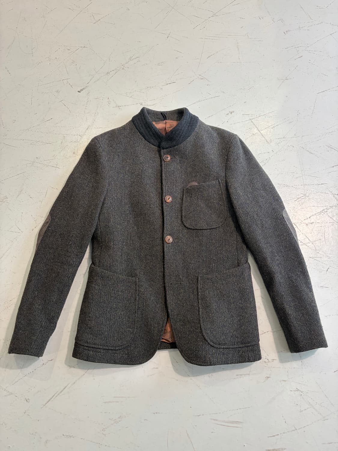 커스텀멜로우 울 숄카라 자켓 상품이미지4