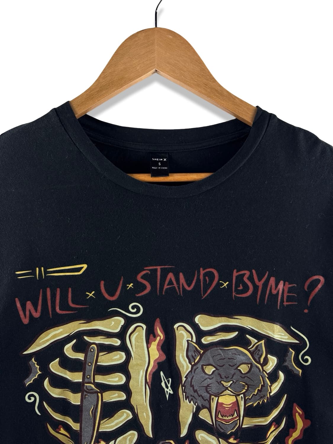 JPN 쉬인 본 프린팅 티셔츠2552 상품이미지3