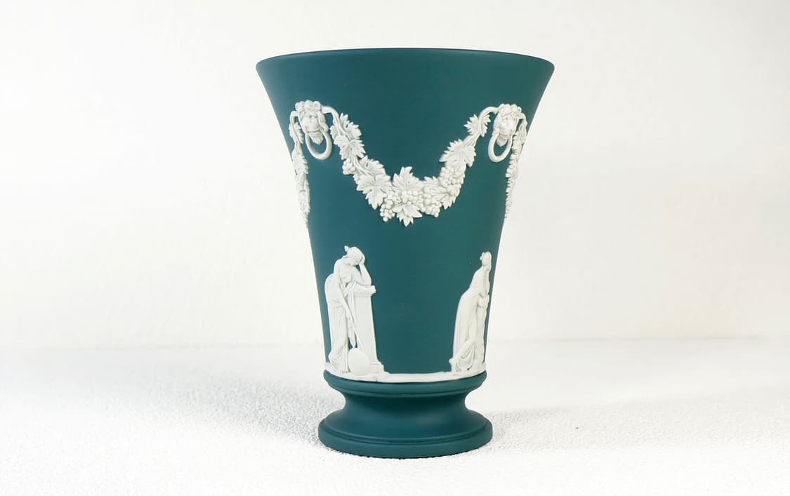 [영국엔틱] 웨지우드 제스퍼웨어 틸그린 사자머리 라지 베이스 화병 상품이미지9