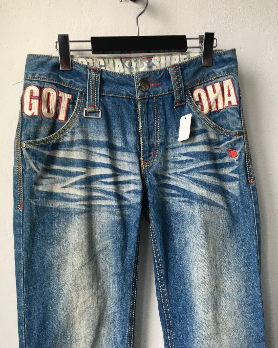 Gotcha back needle work denim pants 상품이미지5