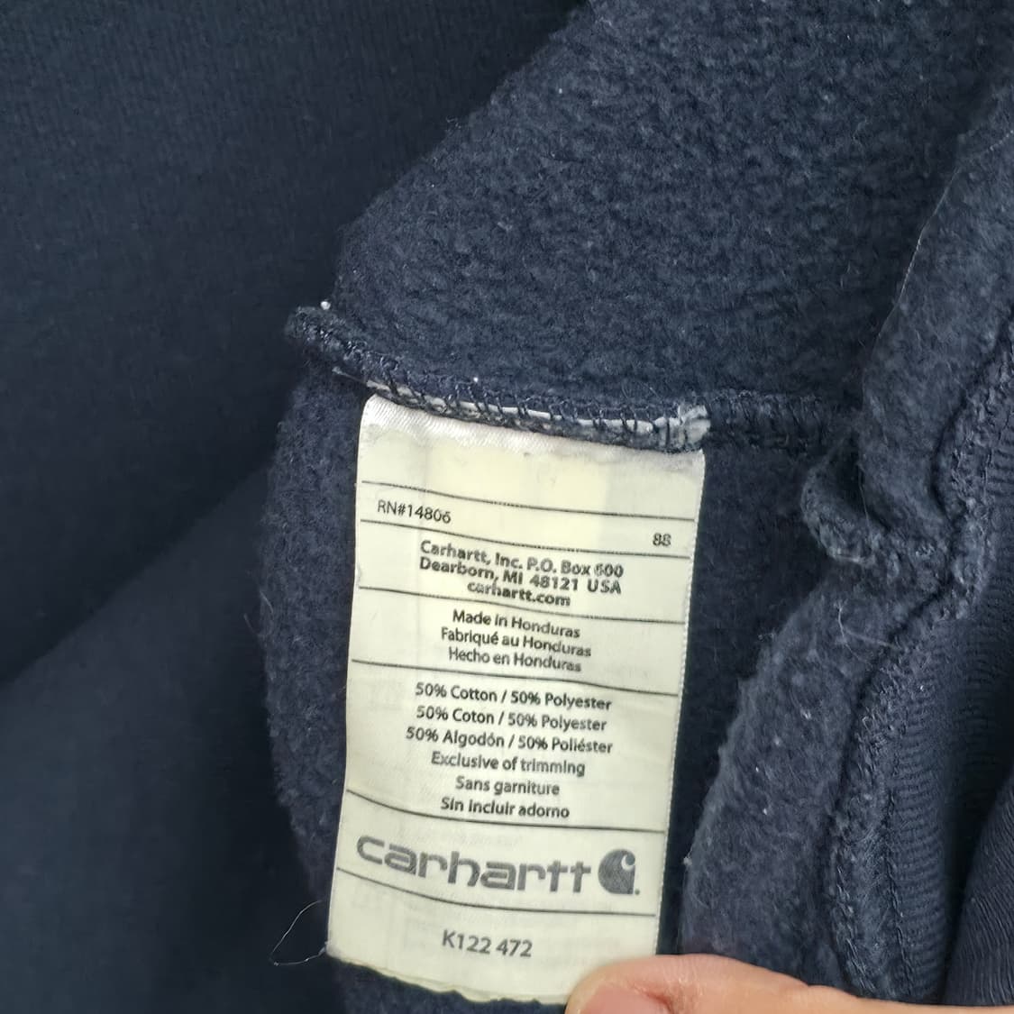 [S] 칼하트 네이비 후드집업 상품이미지6