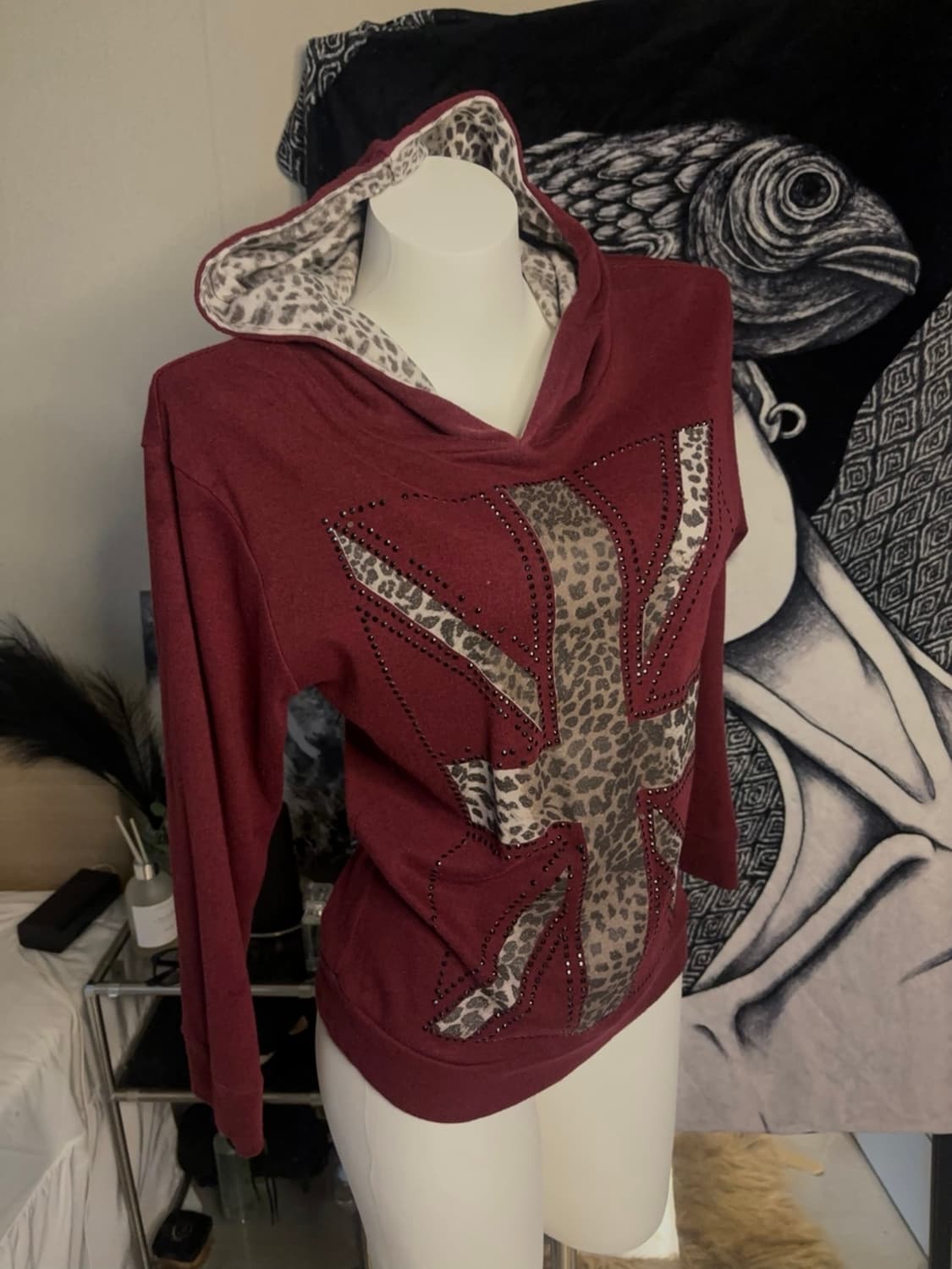 Gyaru leopard hoodie 상품이미지1