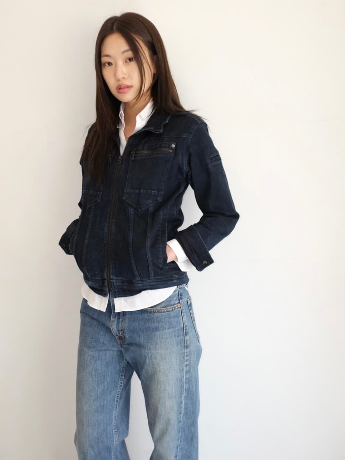 빈티지 네이비 자켓 상품이미지2