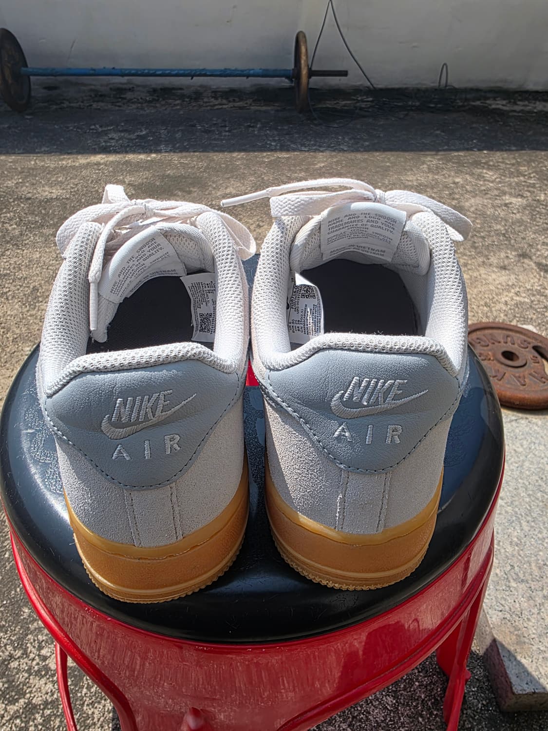 나이키 에어포스1 07 LV8 팬텀 라이트 스모키그레이 250 껌솔 상태 상품이미지4