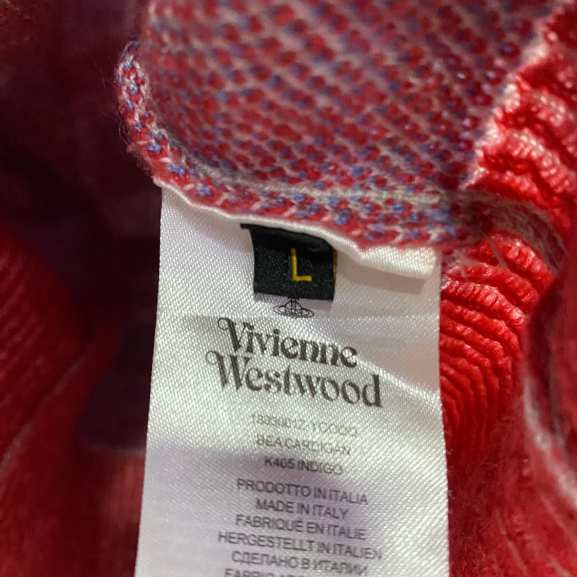 비비안웨스트우드 타탄체크 라나 울 크롭 가디건 B3514 상품이미지4