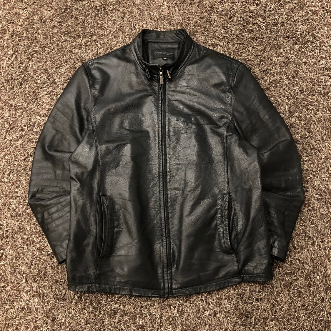 빈티지 소가죽 집업 레더 가죽 자켓 상품이미지1