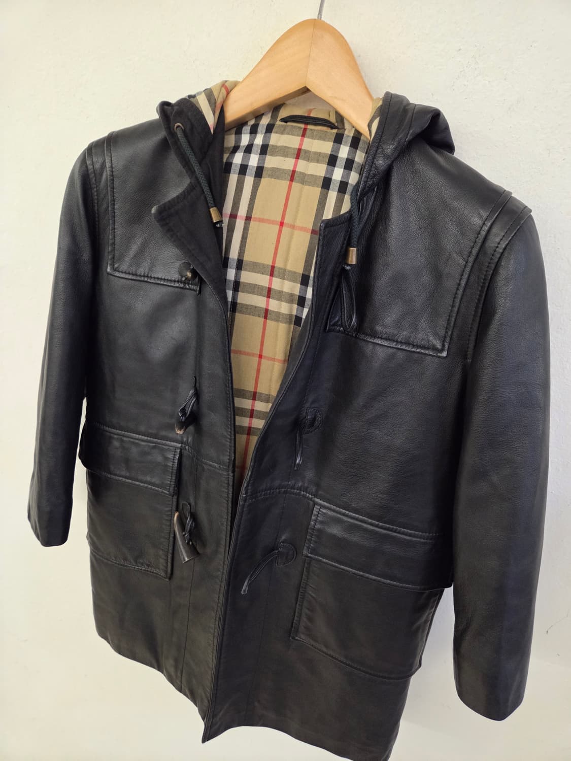 버버리 더블 블랙 가죽 상품이미지10