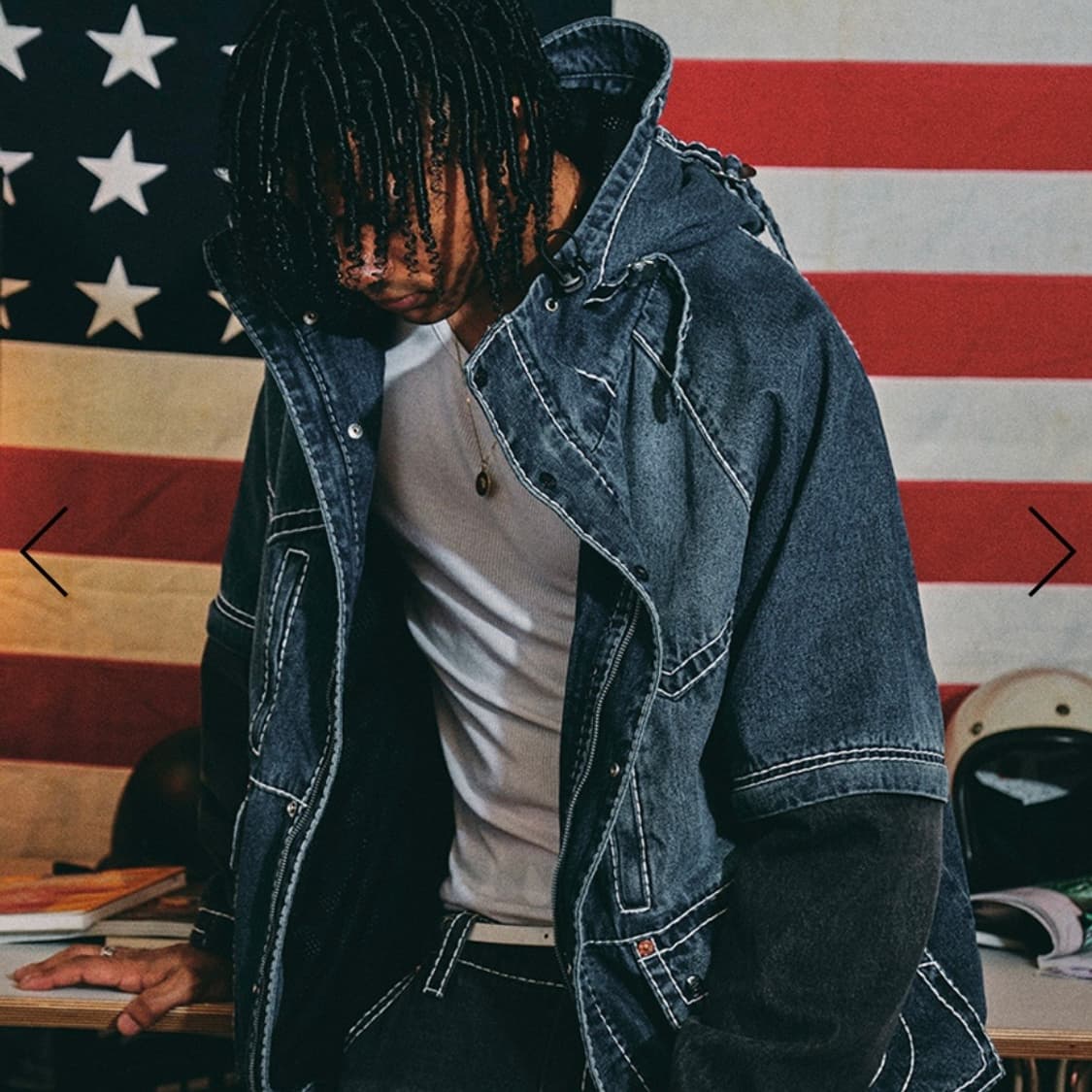 (새상품) 페치 x 트루릴리젼 two-way 데님 자켓 S 상품이미지5