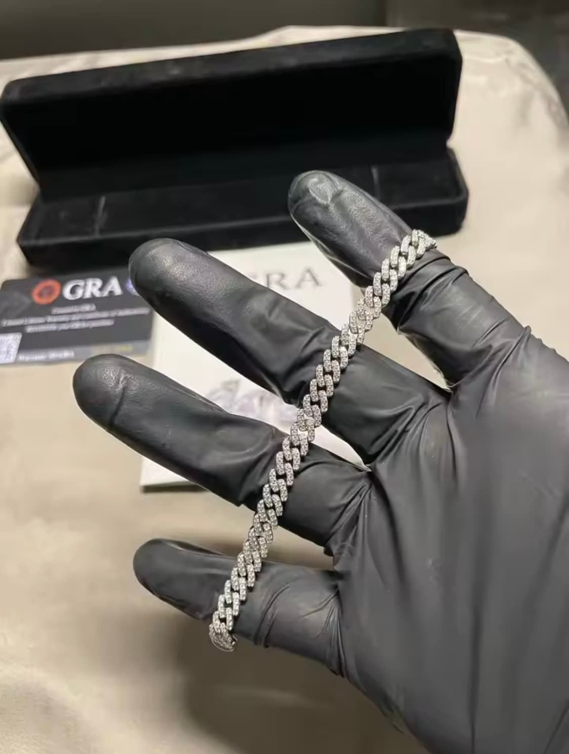 모이사나이트vvs 쿠반체인 6mm 주문제작 상품이미지1