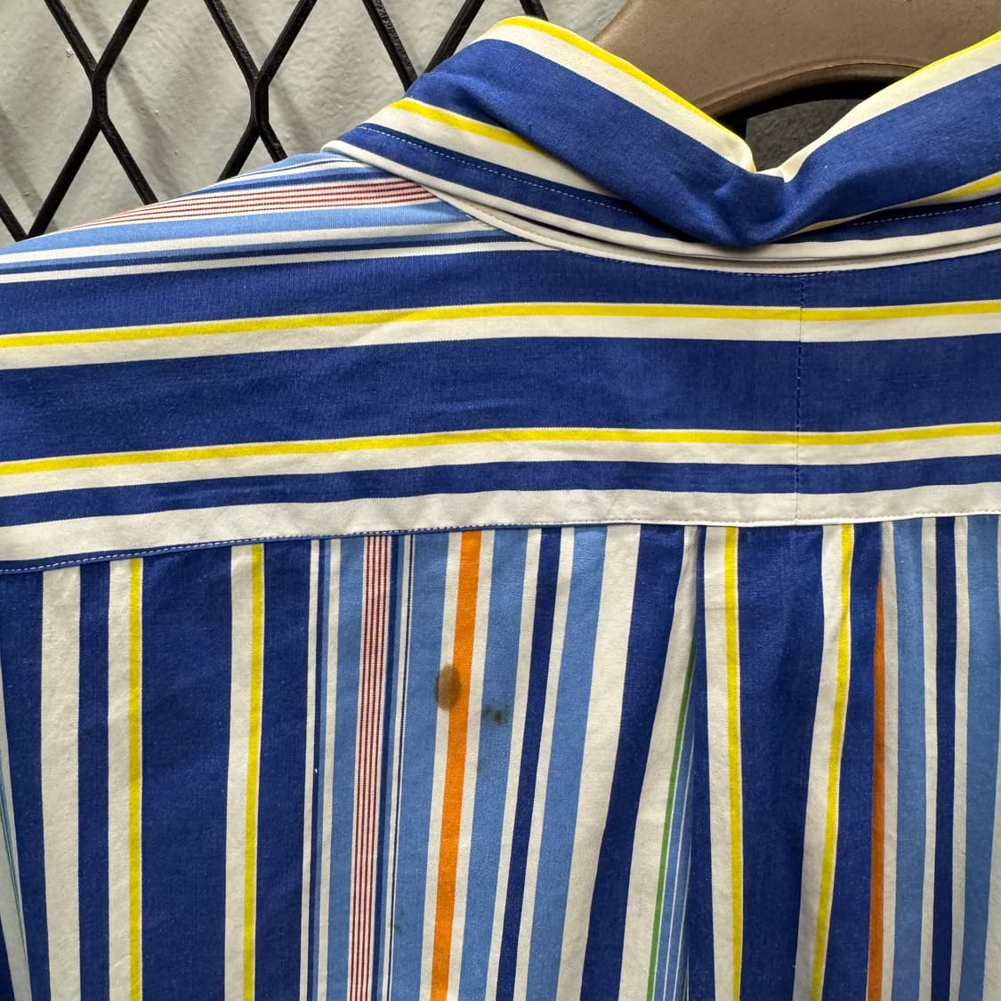 폴로 랄프로렌 멀티컬러 스트라이프 긴팔 셔츠 오렌지 포니 로고 포인트 상품이미지9