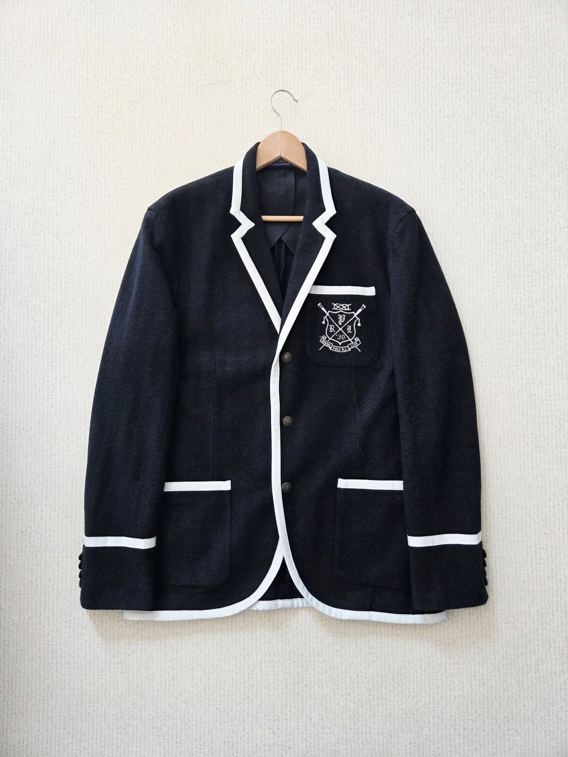 폴로 랄프로렌 와펜 시그니처 블랙 파이핑 자켓 상품이미지3