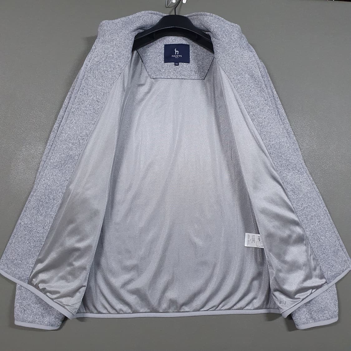 L (100) 헤지스 골프 신형 그레이 멜란지 긴팔 점퍼 방풍 집업 자켓 상품이미지8