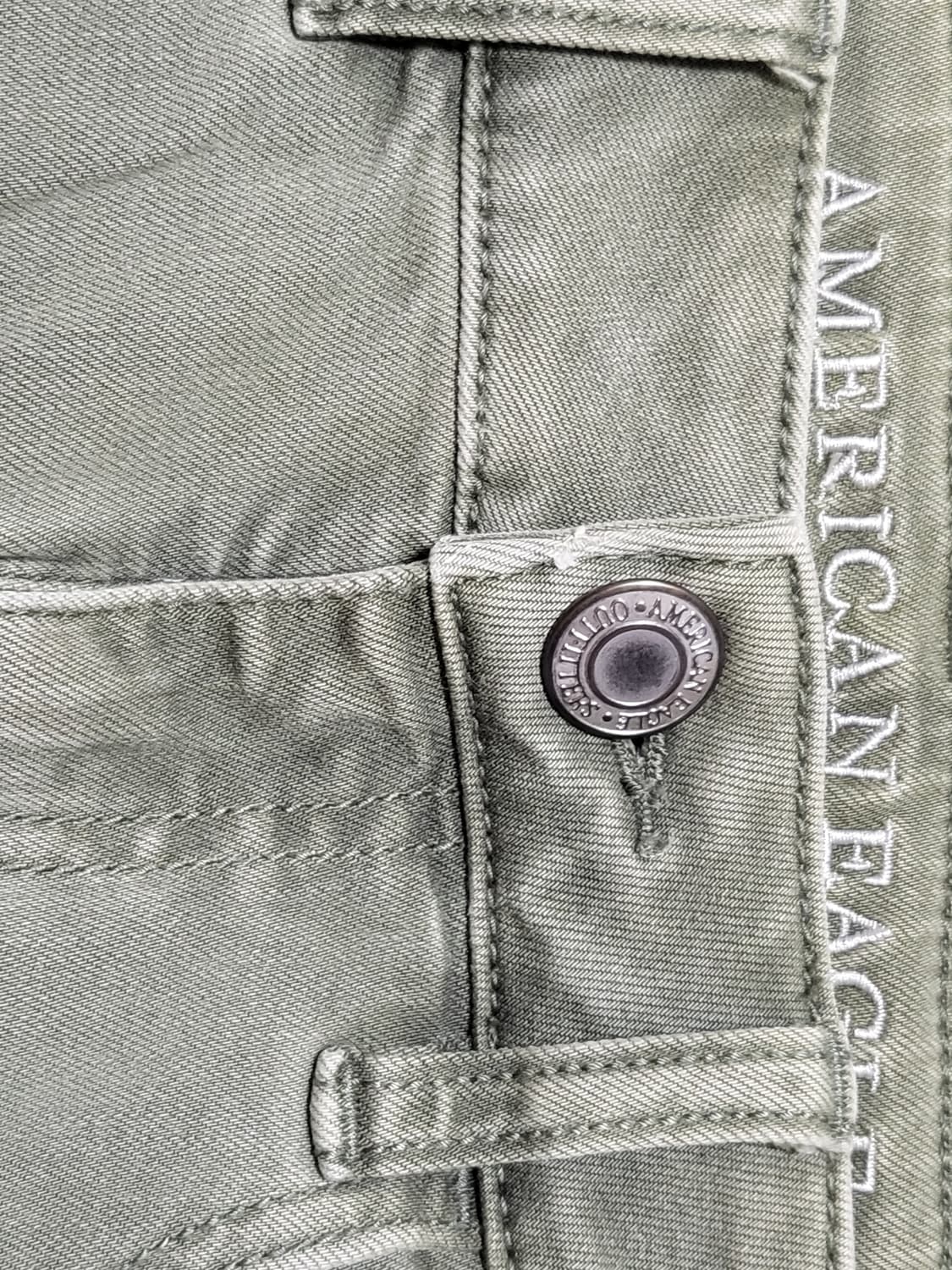 아메리칸 이글 슈퍼 스트레치 비스코스 올리브 데미지 팬츠 55사이즈 상품이미지3