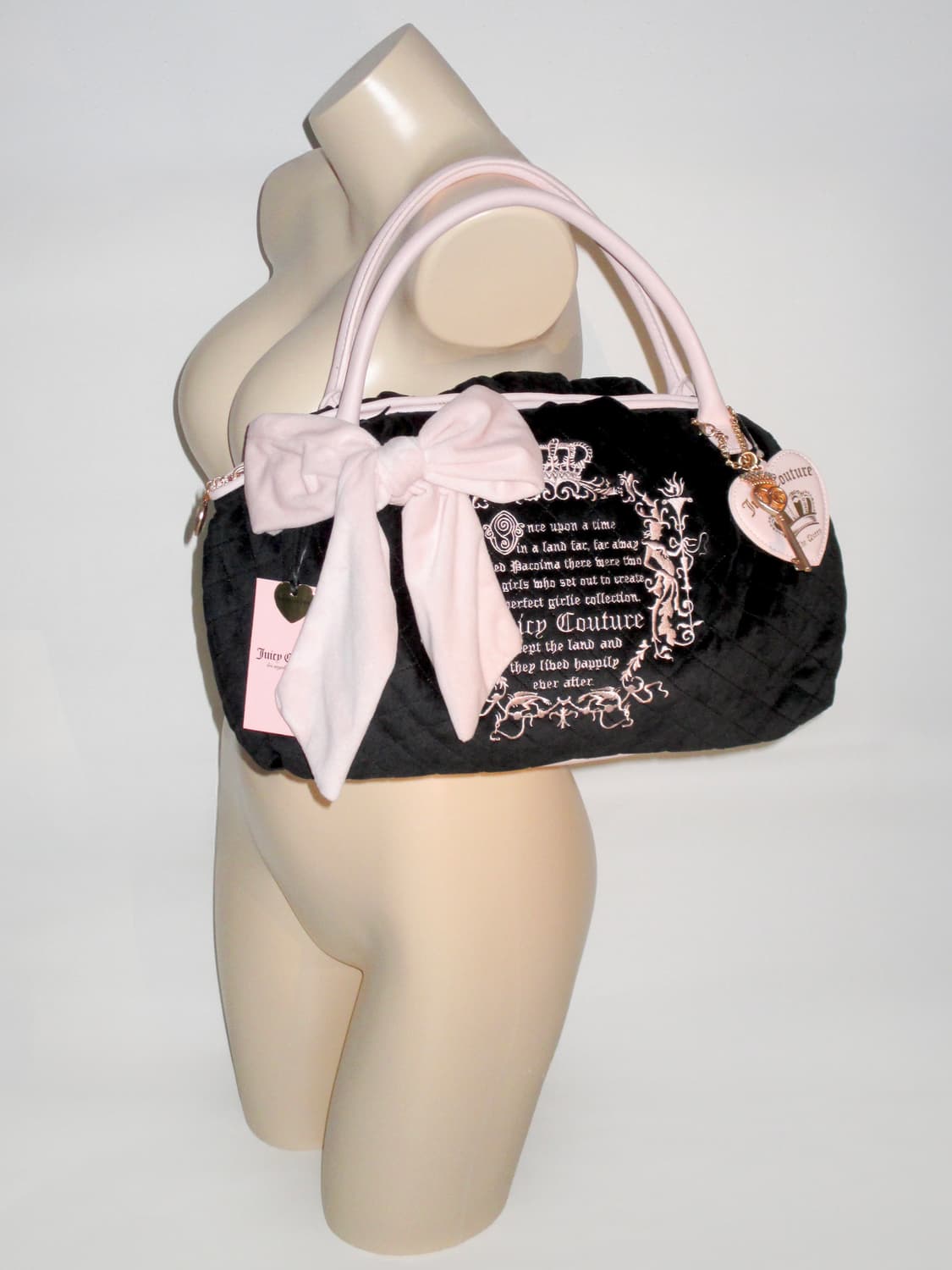 쥬시 꾸뛰르 발레백 스타일 퀼팅 벨로아 숄더백 상품이미지1