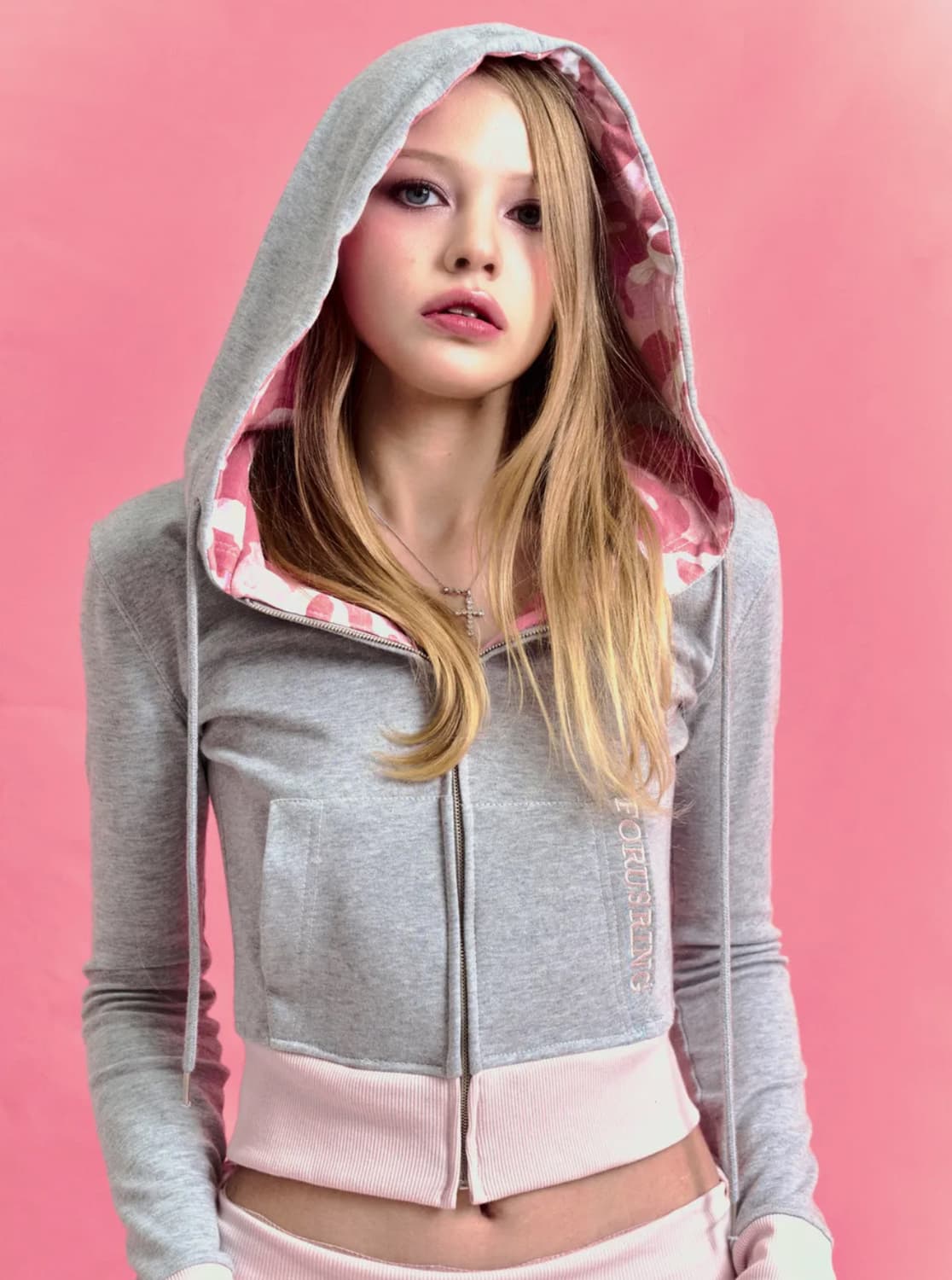 Bebe cago training hoodie (grey) 포어링 상품이미지1