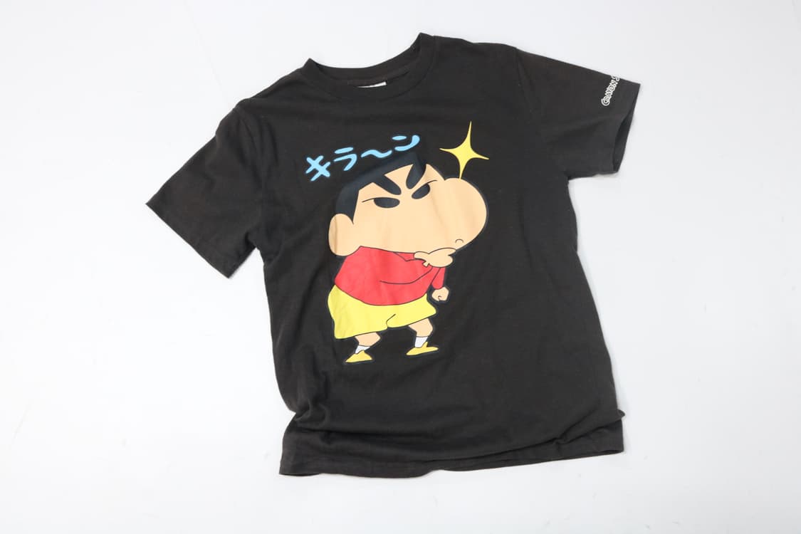 짱구는 못말려 빈티지 키라링 그래픽 블랙 반팔 티셔츠 (S-M) 상품이미지2