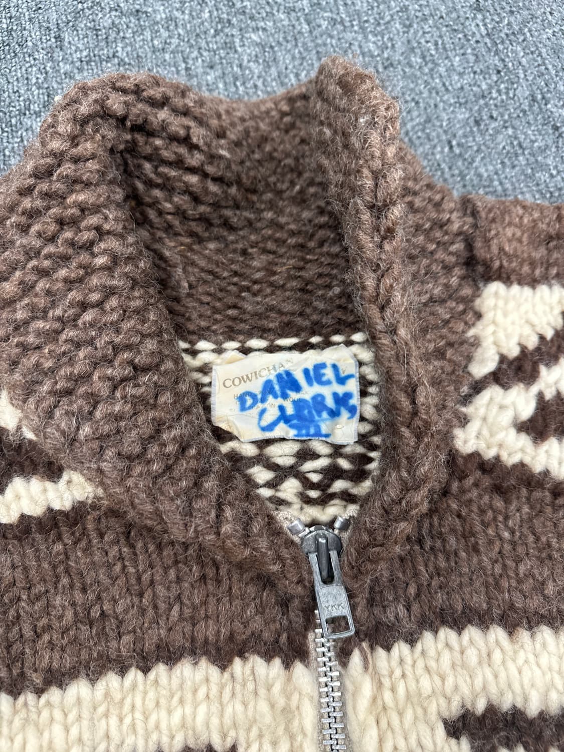 빈티지 코위찬 니트 집업 스웨터 상품이미지5