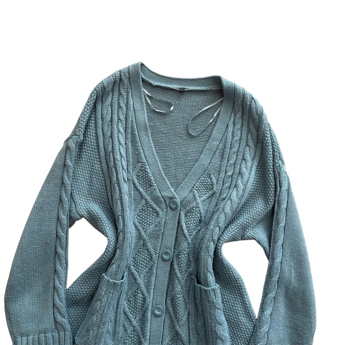 일본빈티지 꽈배기 니트 가디건 상품이미지2