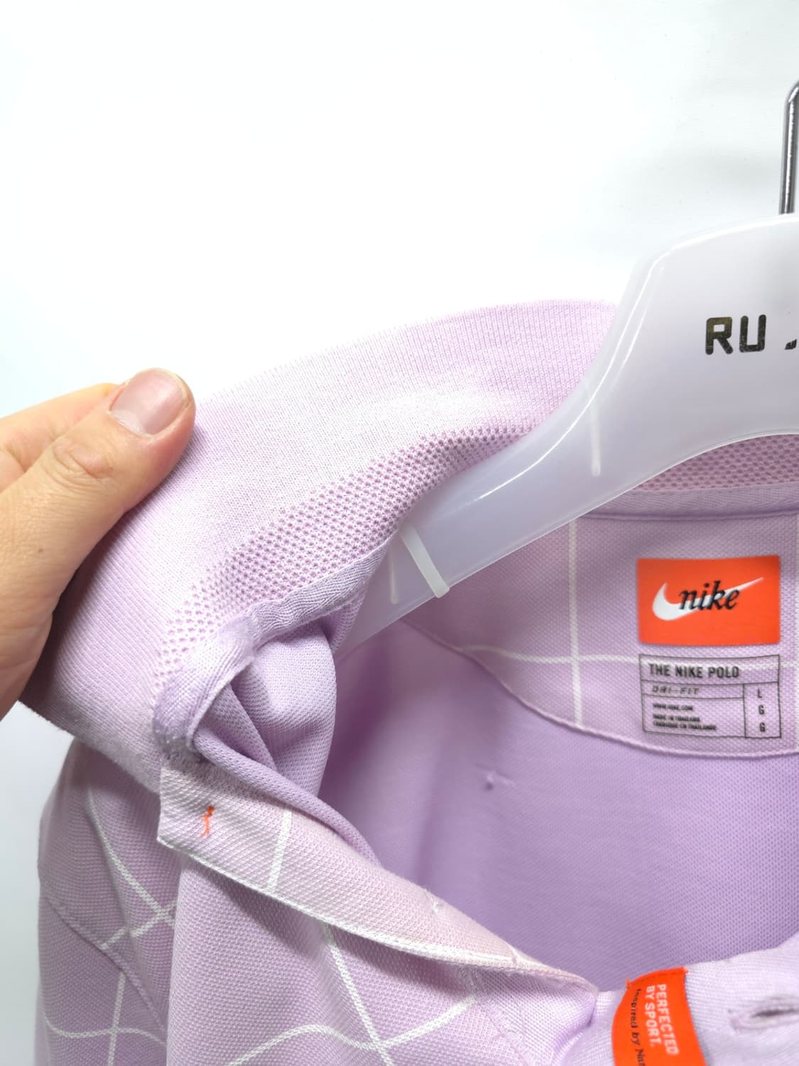 ​나이키 남성 라벤더 체크 반팔 카라티 드라이핏 (L사이즈) 상품이미지9