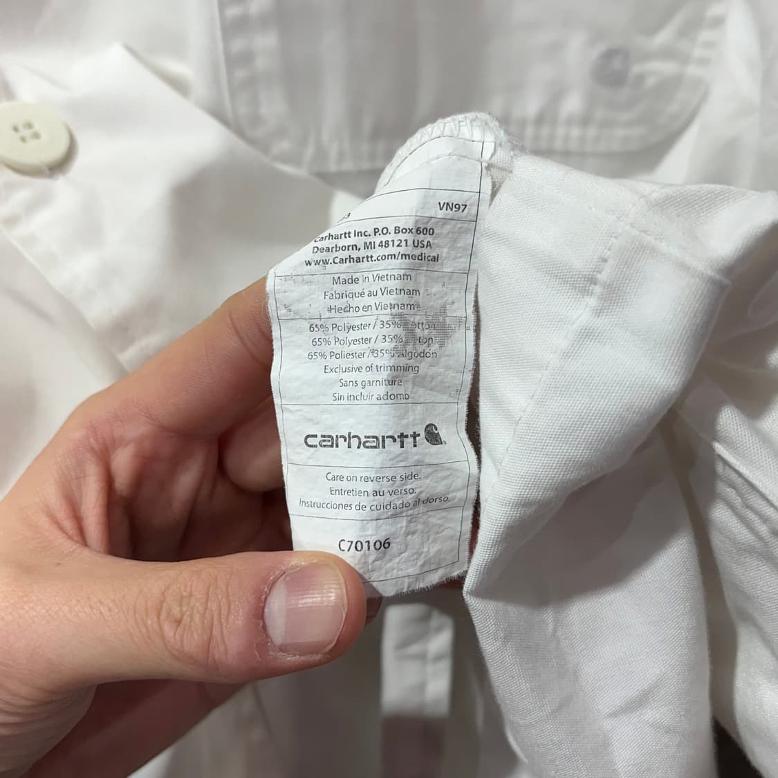 (XL) 칼하트 WIP 화이트 초어 자켓 상품이미지6