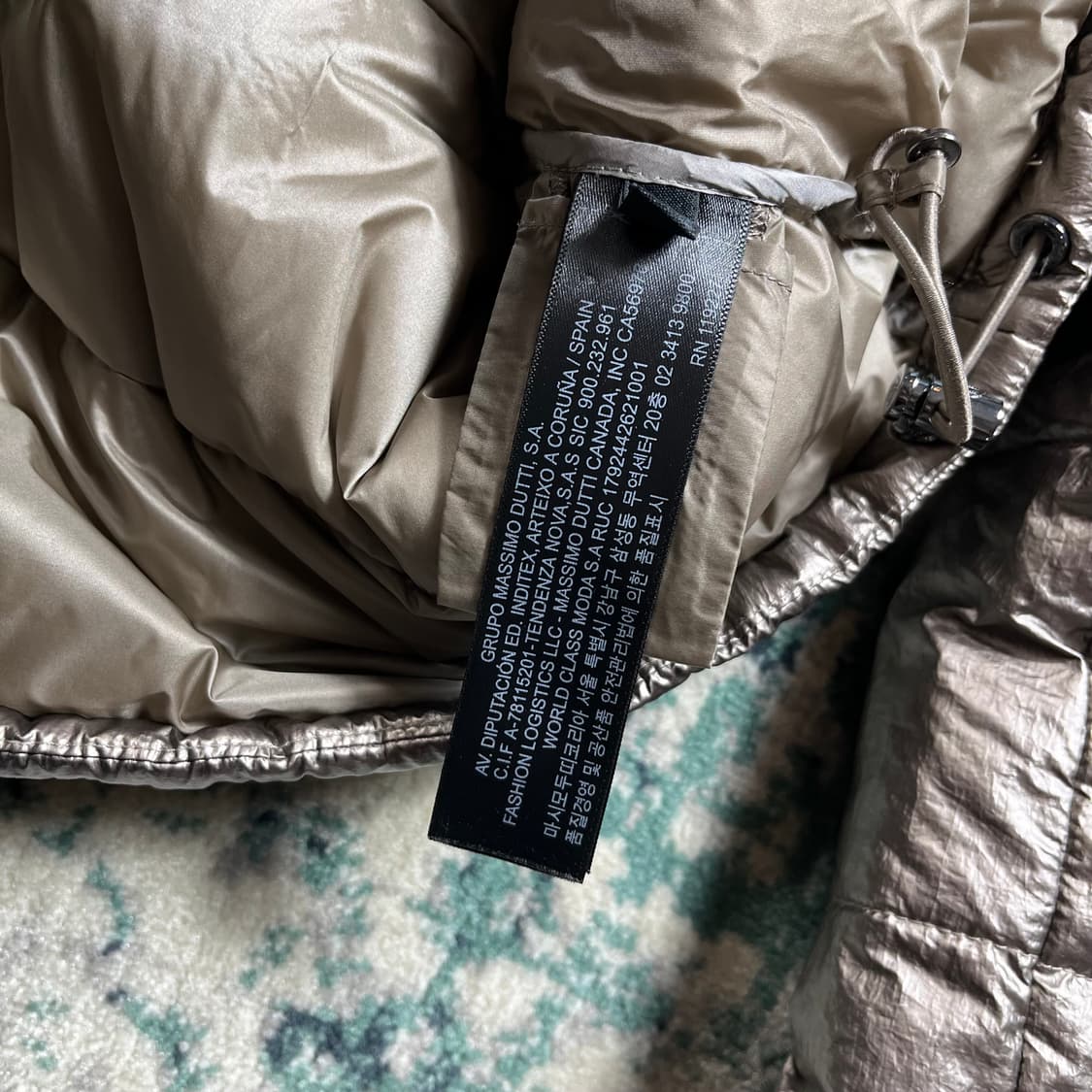 Massimo Dutti 마시모두띠 유광 테크니컬 패딩 자켓(xs) 상품이미지5