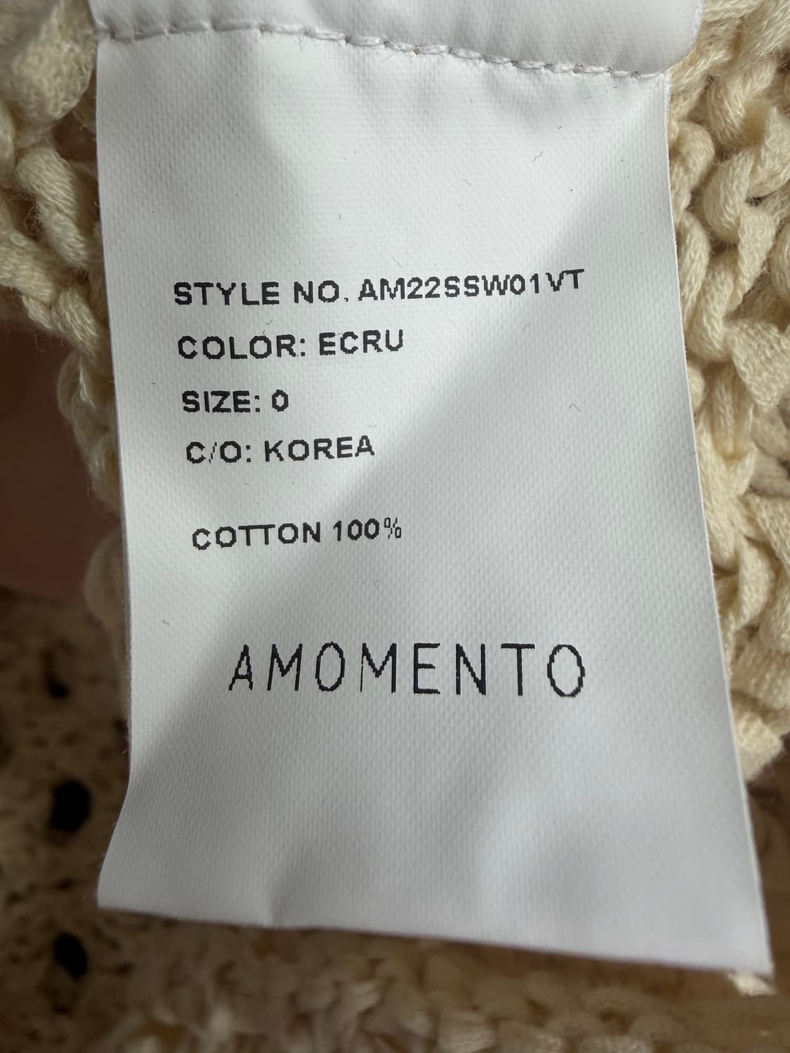 아모멘토 crochet knit vest (beige) 상품이미지6