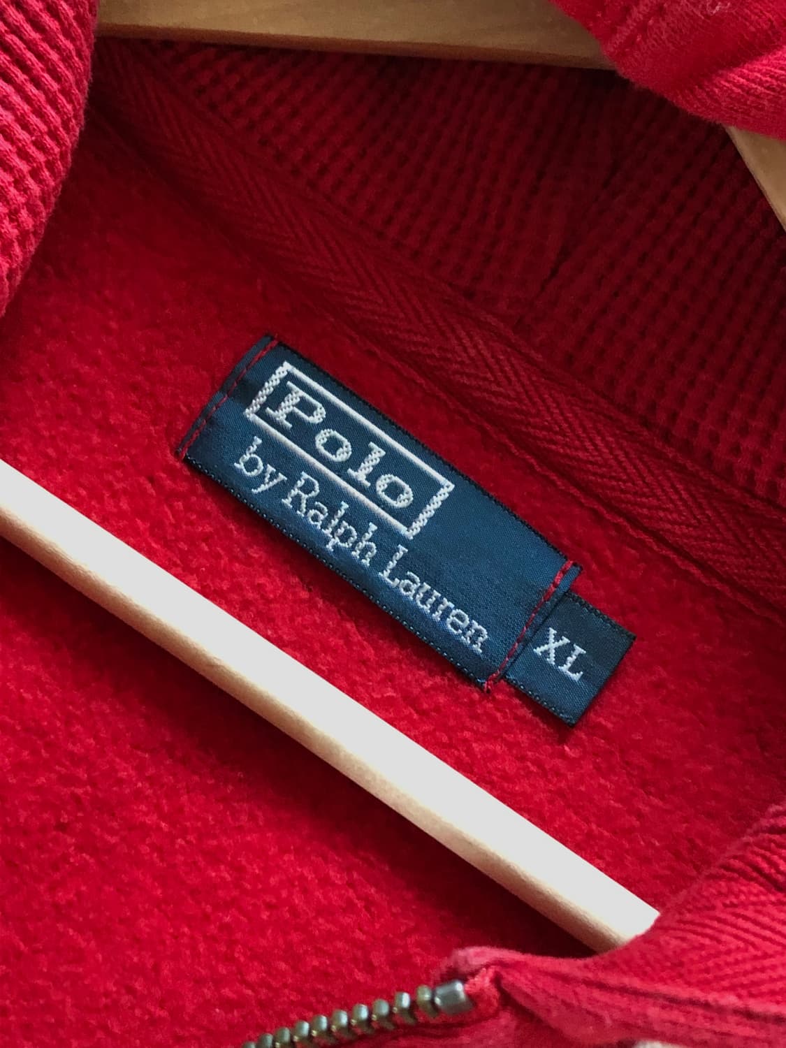 Polo 폴로 랄프로렌 레드 컬러 써멀 후드집업 상품이미지7